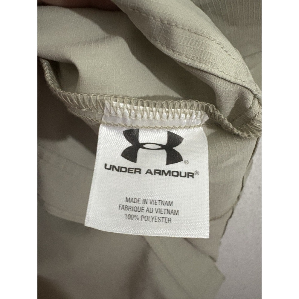 UNDER ARMOUR FISHING SHIRT MENS SMALL BEIGE LIGHTWEIGHT VENTED - Picture 4 of 7